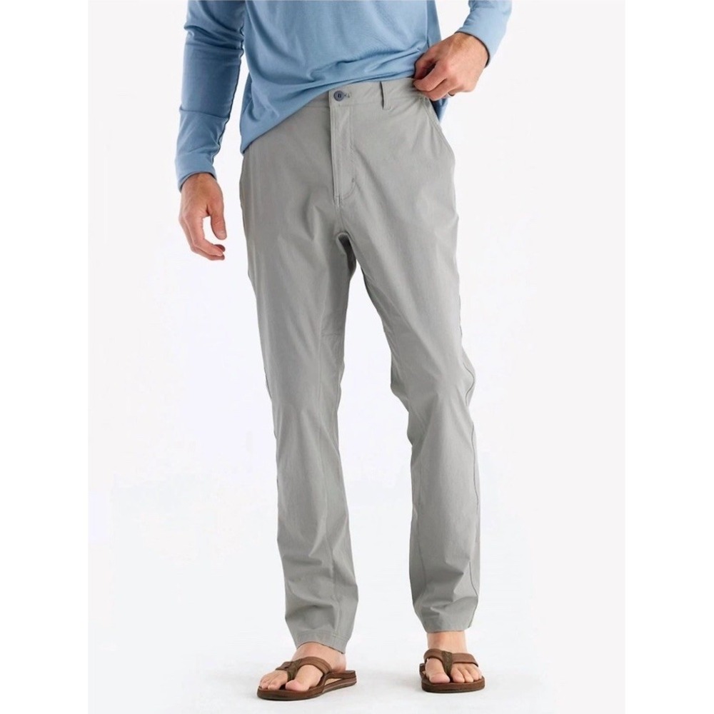 Free Fly Latitude Pants Men's Cement Grey Golf Pants Sz Small / Sz 32 UPF 50+